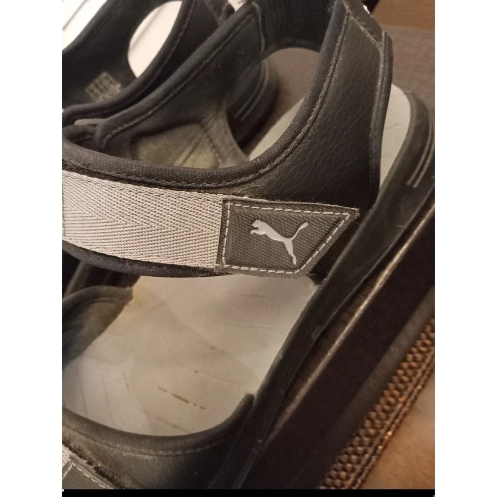 Mens Puma Softride Slides Sandals Chacos Black Gray Strap Water Shoes Size 9